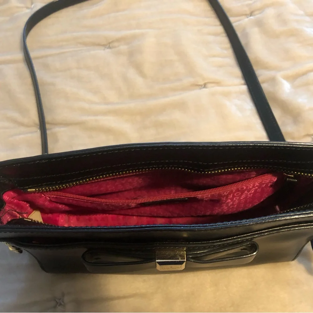 kate spade Black Bow Crossbody with Gold Chain